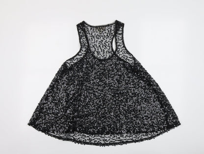 Womens UK Size M Vouley Vous Black Basic Tank