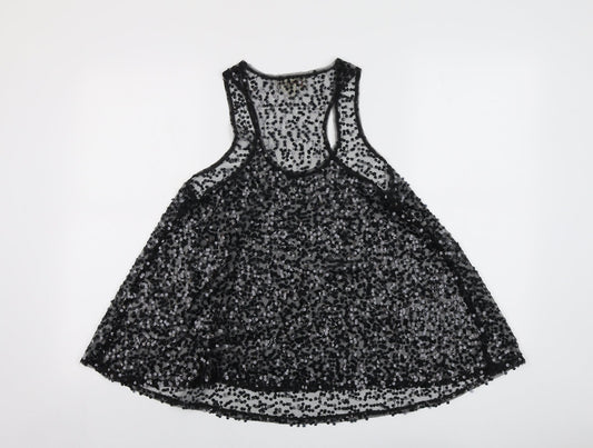 Womens UK Size M Vouley Vous Black Basic Tank