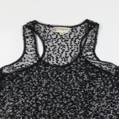 Womens UK Size M Vouley Vous Black Basic Tank