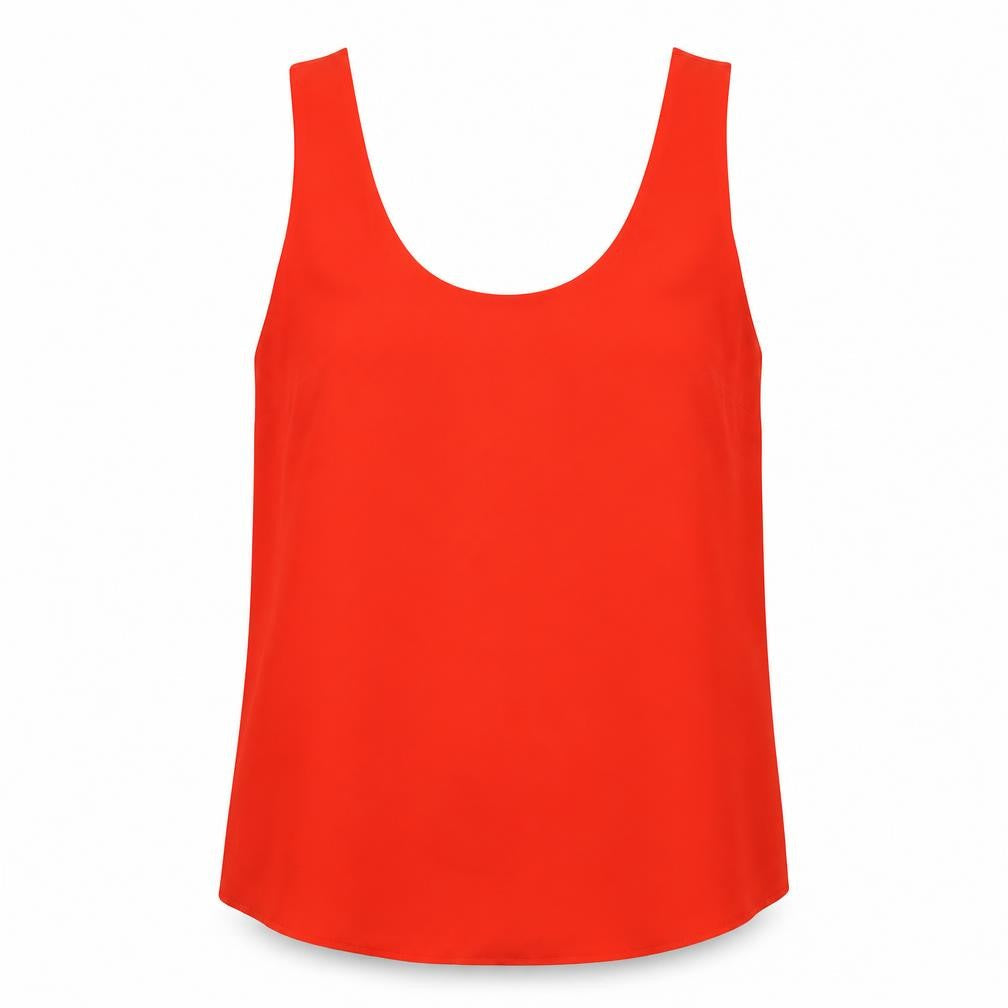 Womens UK Size 12 Oasis Red Basic Tank