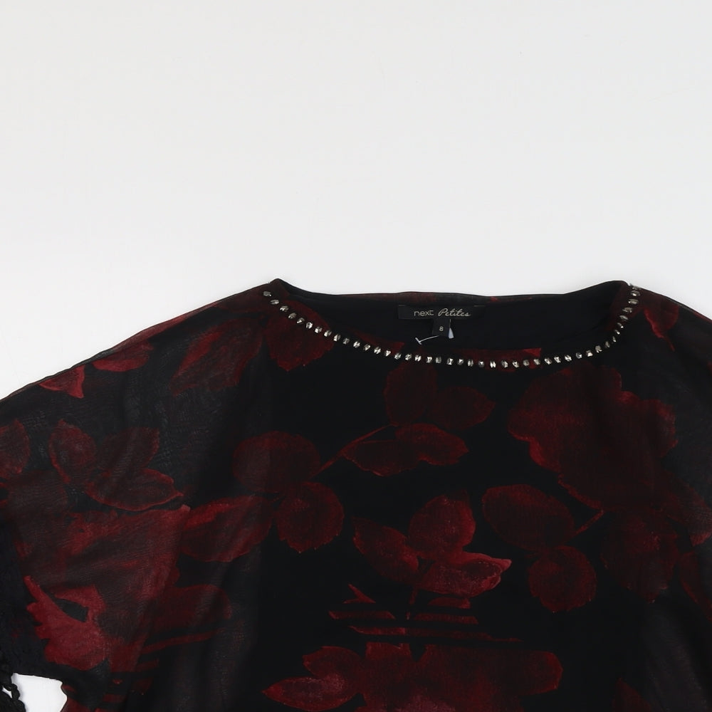 Womens UK Size 8 NEXT Black Basic Blouse