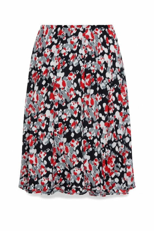 Oscar B. Womens Multicoloured Geometric Polyester Swing Skirt Size 20 Zip