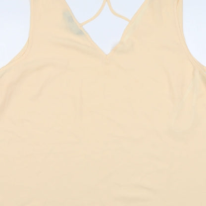 Dorothy Perkins Womens Orange Polyester Basic Tank Size 22 V-Neck