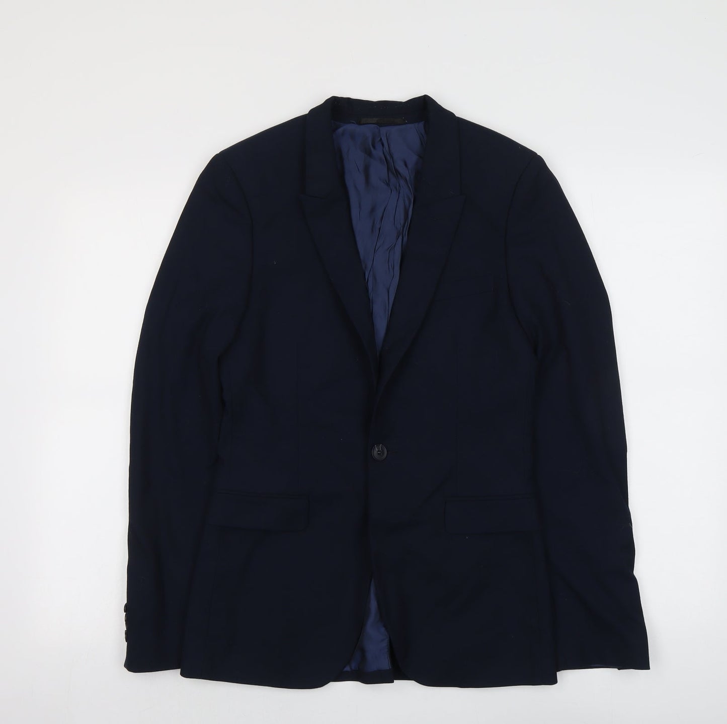 Mens UK Size 34 Topman Regular Blue Suit Jacket