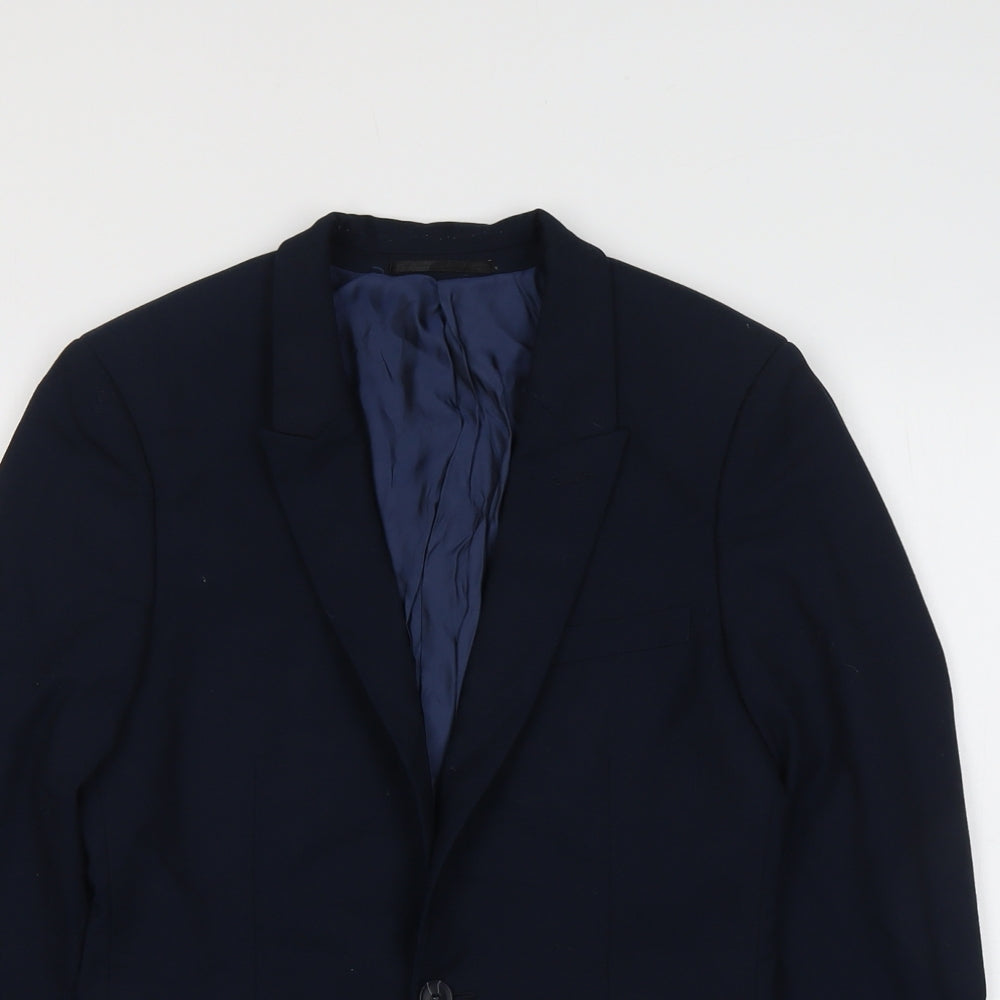 Mens UK Size 34 Topman Regular Blue Suit Jacket
