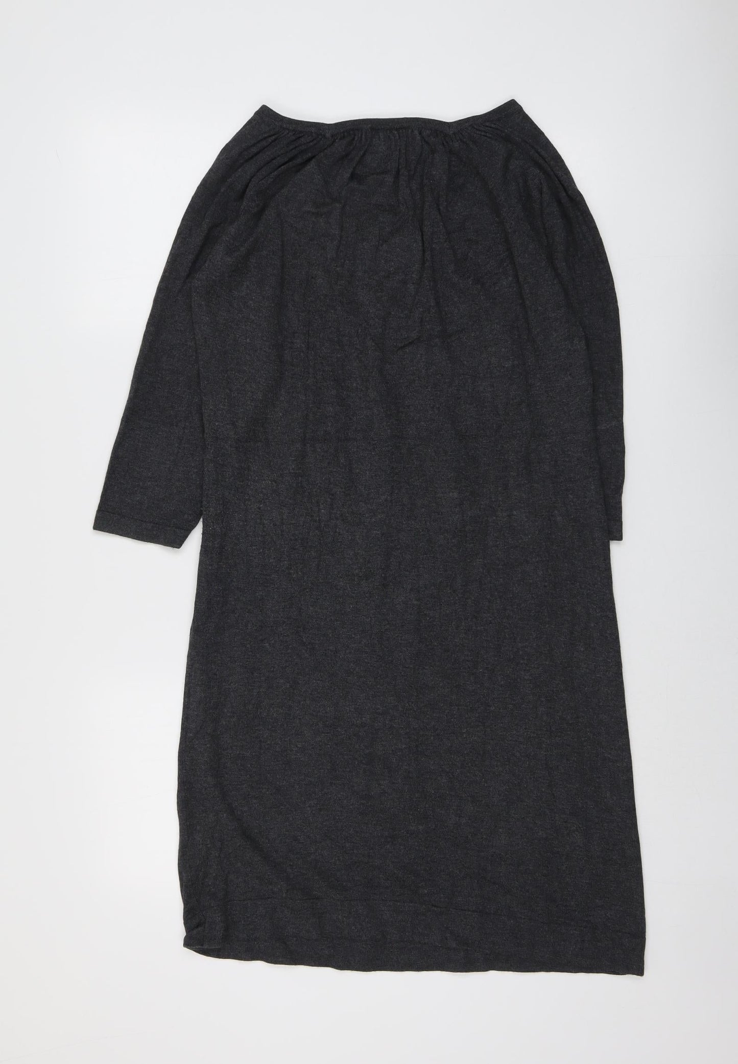 In Wear Womens Grey Viscose A-Line Size M Round Neck Pullover