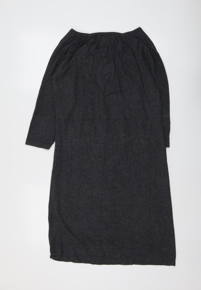In Wear Womens Grey Viscose A-Line Size M Round Neck Pullover