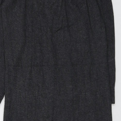 In Wear Womens Grey Viscose A-Line Size M Round Neck Pullover
