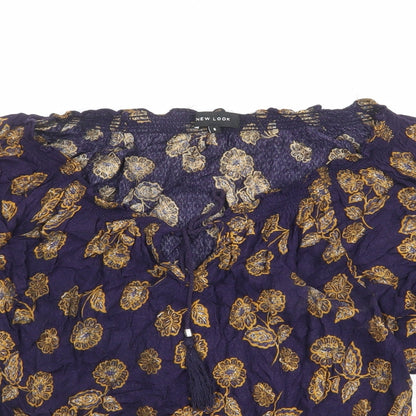 Womens UK Size 6 New Look Blue Basic Blouse