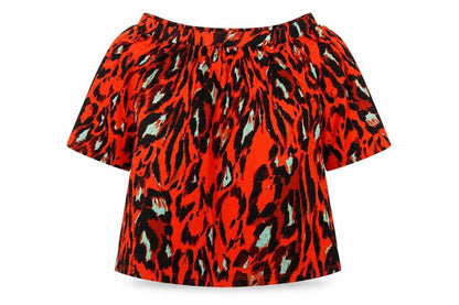 Womens UK Size 14 Very Orange Basic Blouse