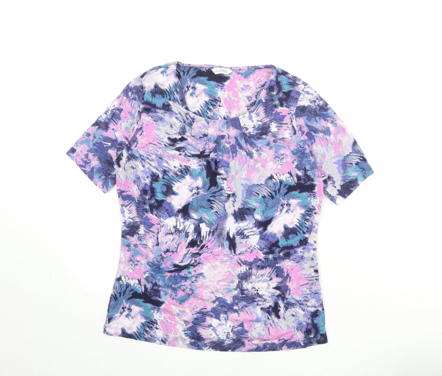Womens UK Size 8 Marks and Spencer Multicoloured Basic T-Shirt