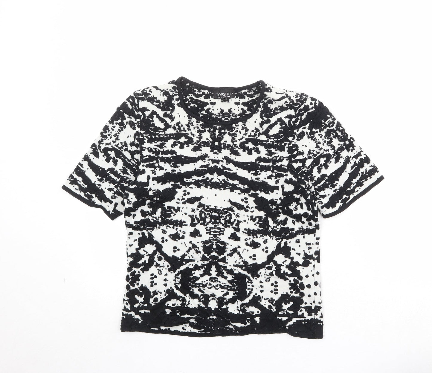 Womens UK Size 8 Topshop Black Pullover Jumper