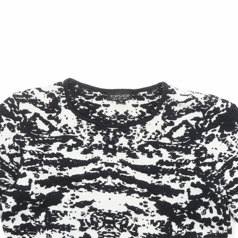 Womens UK Size 8 Topshop Black Pullover Jumper