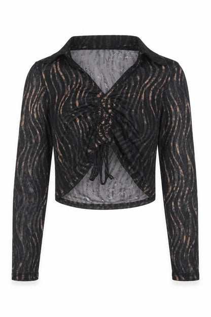 Womens UK Size M Bershka Black Basic Blouse