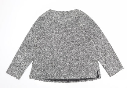 Charlotte Gold Womens Grey Boat Neck Polyester Pullover Jumper Size 22