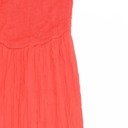 River Island Womens Red Viscose Trapeze & Swing Size 8 Off the Shoulder Pullover