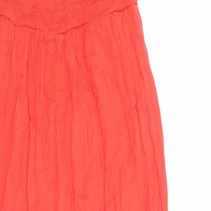River Island Womens Red Viscose Trapeze & Swing Size 8 Off the Shoulder Pullover
