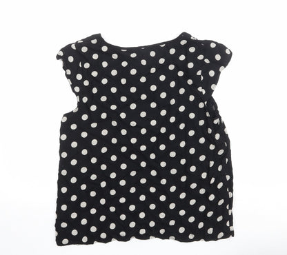 Womens UK Size M dusk Black Basic Blouse