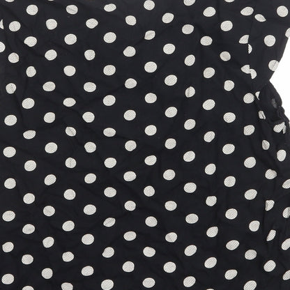 Womens UK Size M dusk Black Basic Blouse