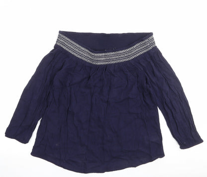 Womens UK Size S Gap Blue Basic Blouse