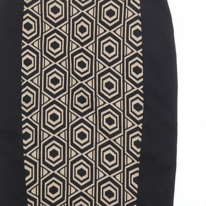 Principles Womens Black Geometric Polyester Straight & Pencil Skirt Size 12