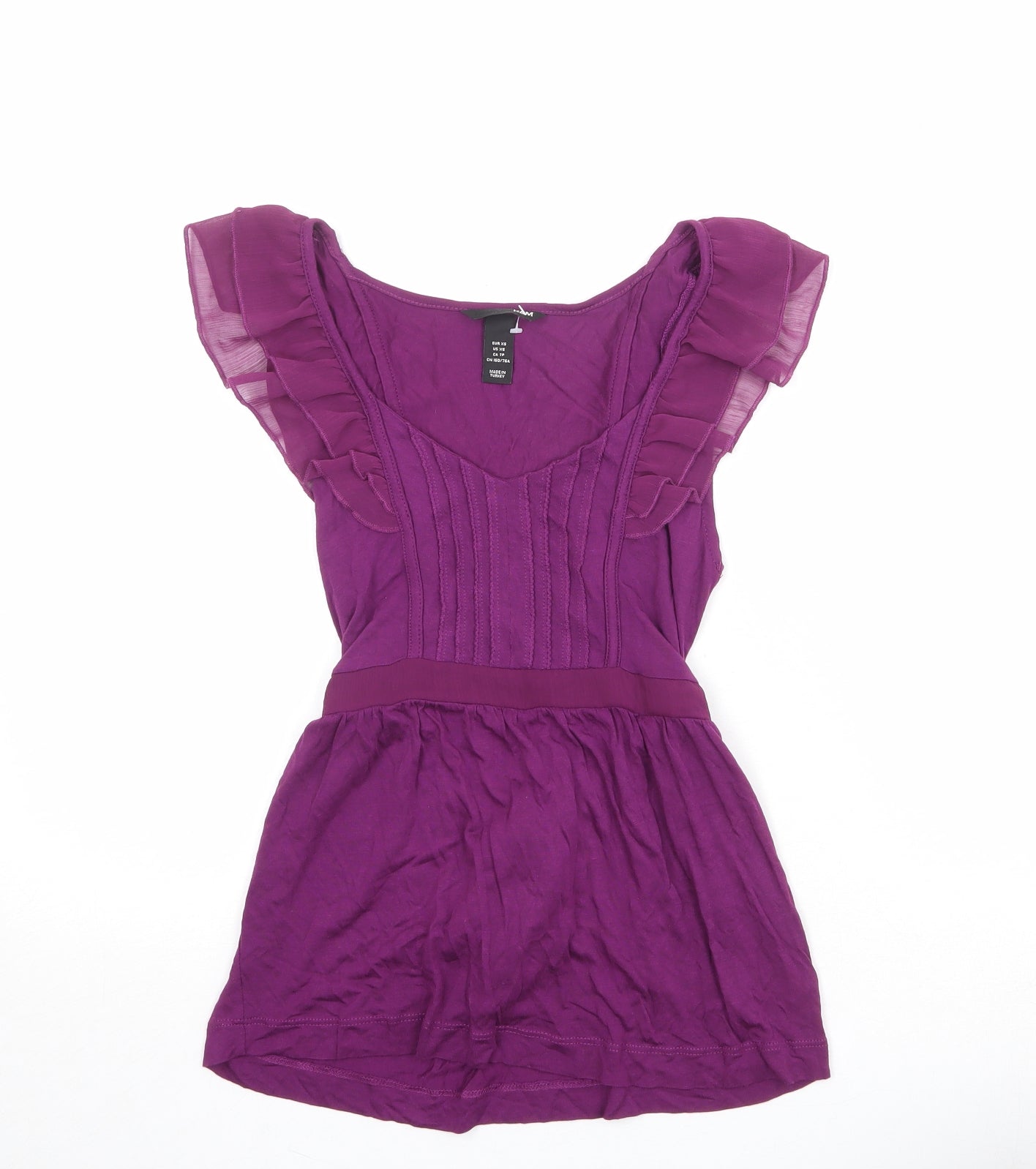 Womens UK Size XS H&M Purple Basic Blouse