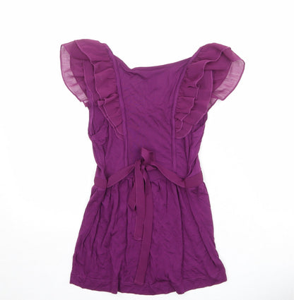 Womens UK Size XS H&M Purple Basic Blouse