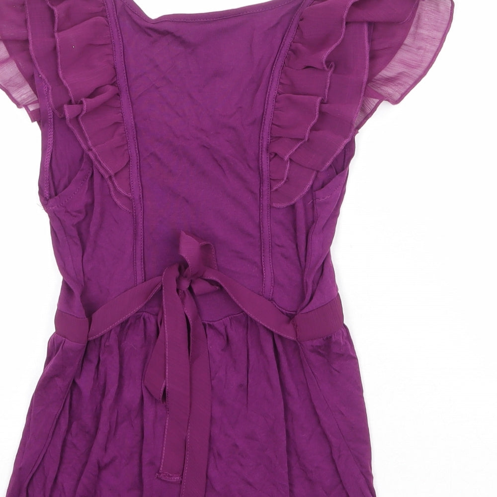 Womens UK Size XS H&M Purple Basic Blouse