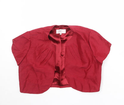 Womens UK Size 12 CC Red Cardigan Jumper
