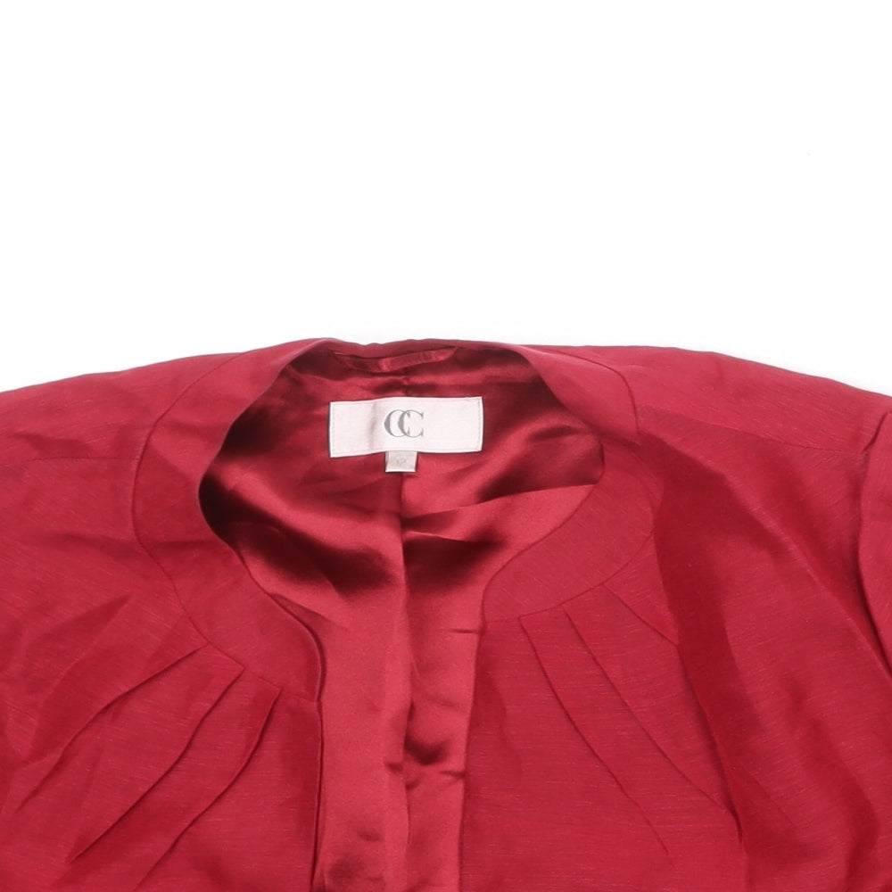 Womens UK Size 12 CC Red Cardigan Jumper