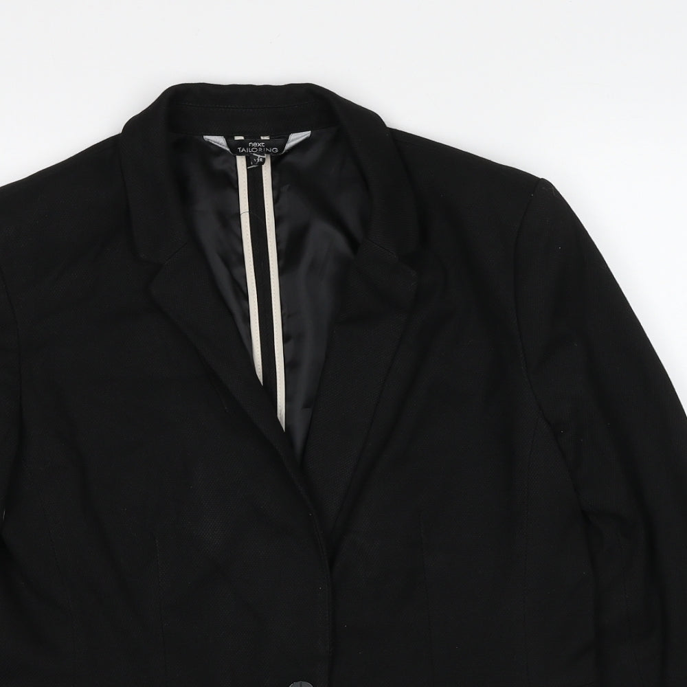 NEXT Womens Black Polyester Jacket Suit Jacket Size 12