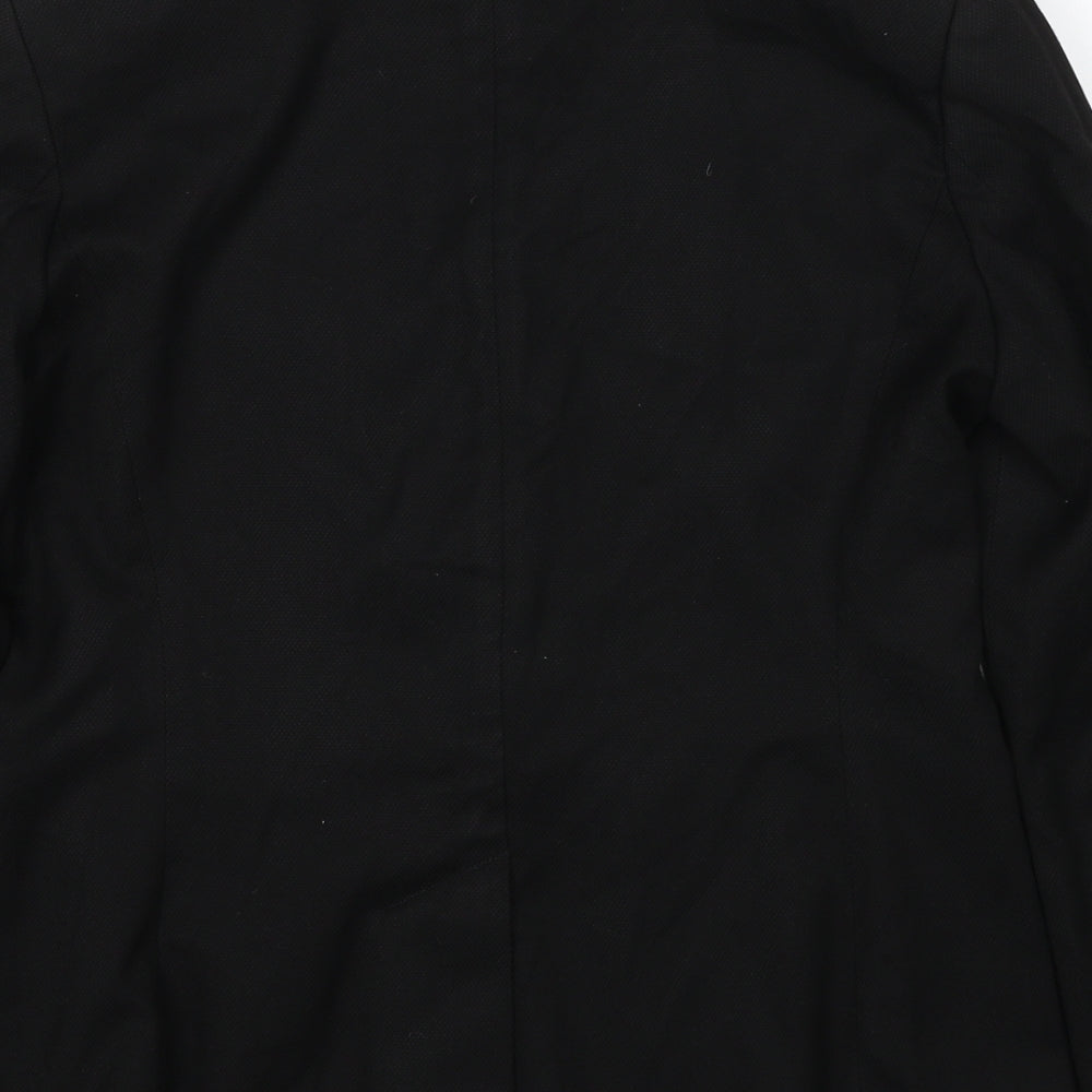 NEXT Womens Black Polyester Jacket Suit Jacket Size 12