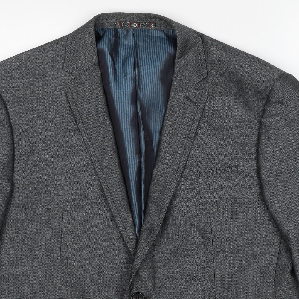Mens UK Size 40 Harry Brown Regular Grey Suit Jacket