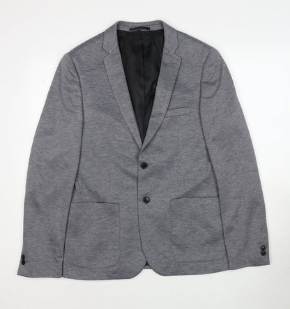 Mens UK Size 38 Burton Regular Grey Suit Jacket
