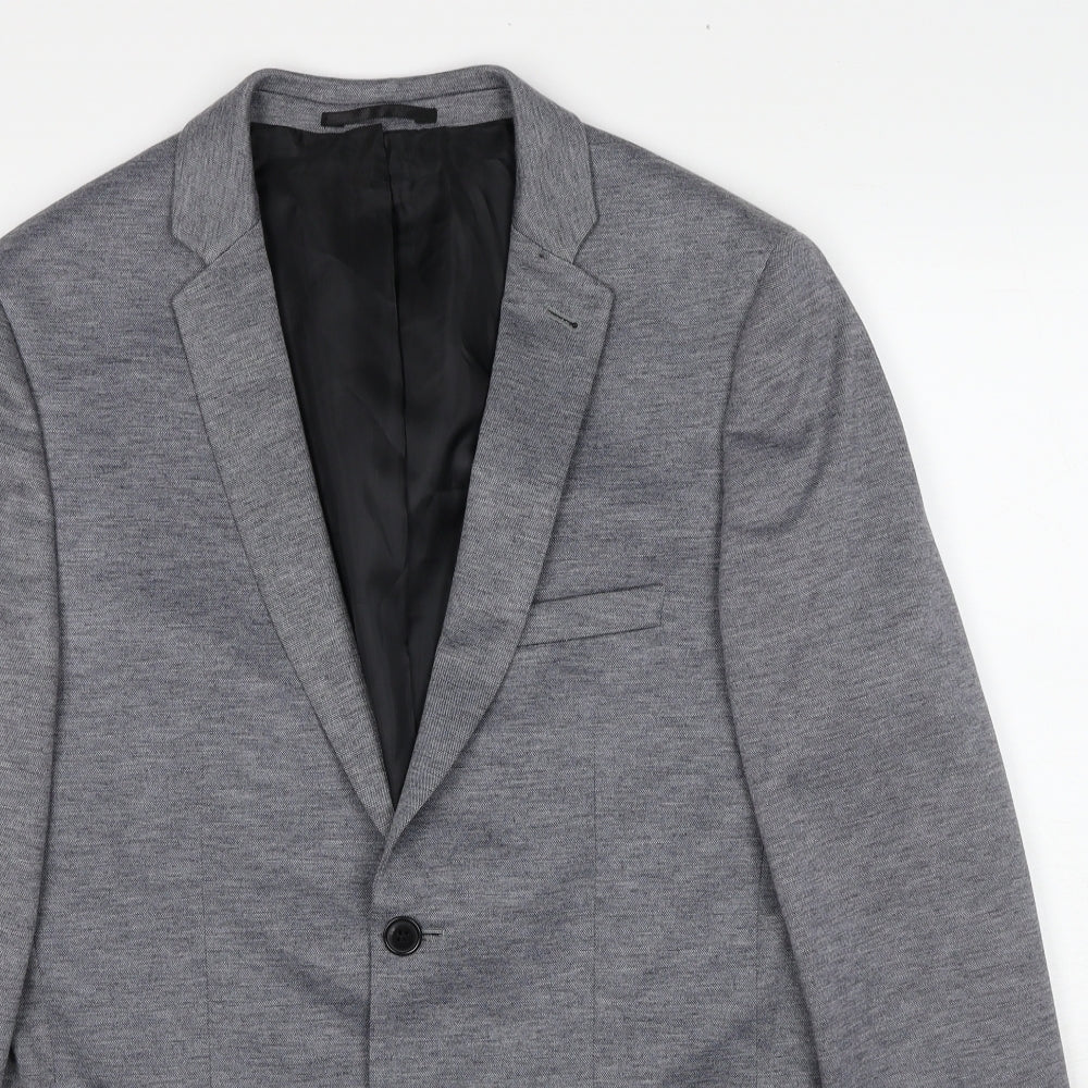 Mens UK Size 38 Burton Regular Grey Suit Jacket
