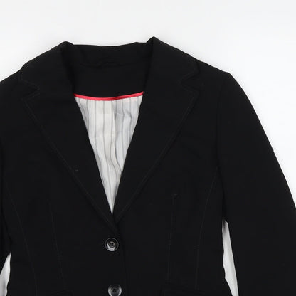 Dorothy Perkins Womens Black Polyester Jacket Blazer Size 8