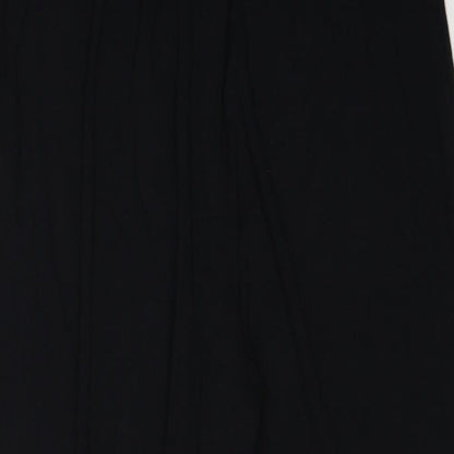 Marks and Spencer Womens Black Viscose Trousers Size 10 Regular