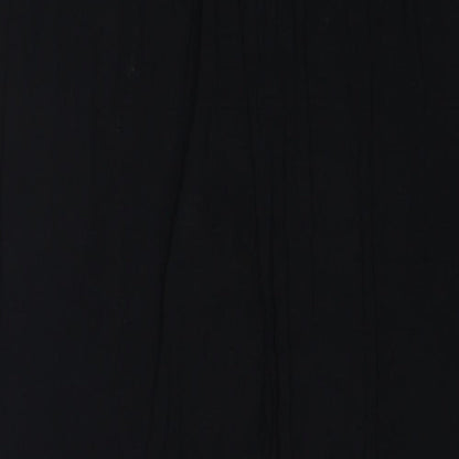 Marks and Spencer Womens Black Viscose Trousers Size 10 Regular