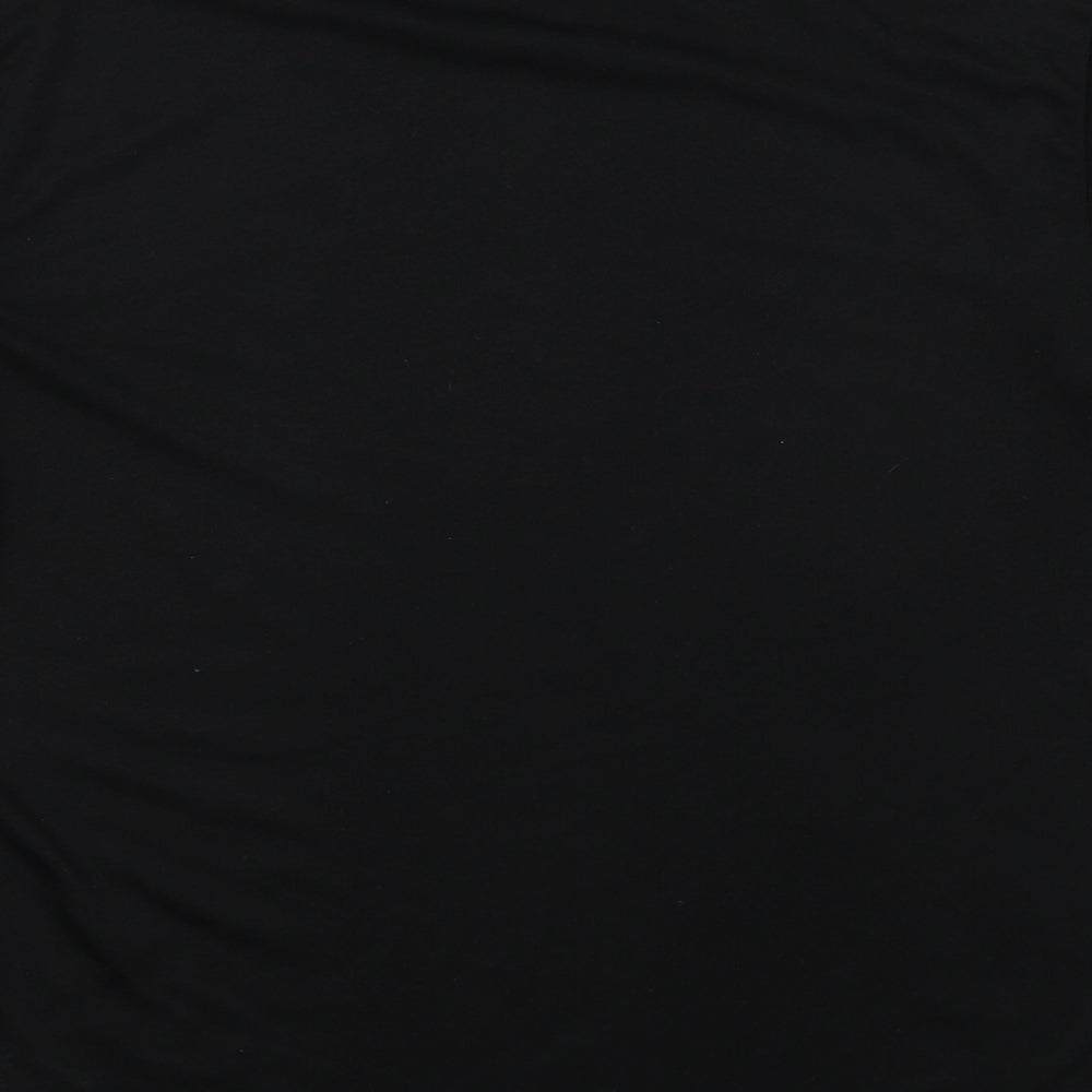 Reebok Mens Black Polyester T-Shirt Size M Round Neck