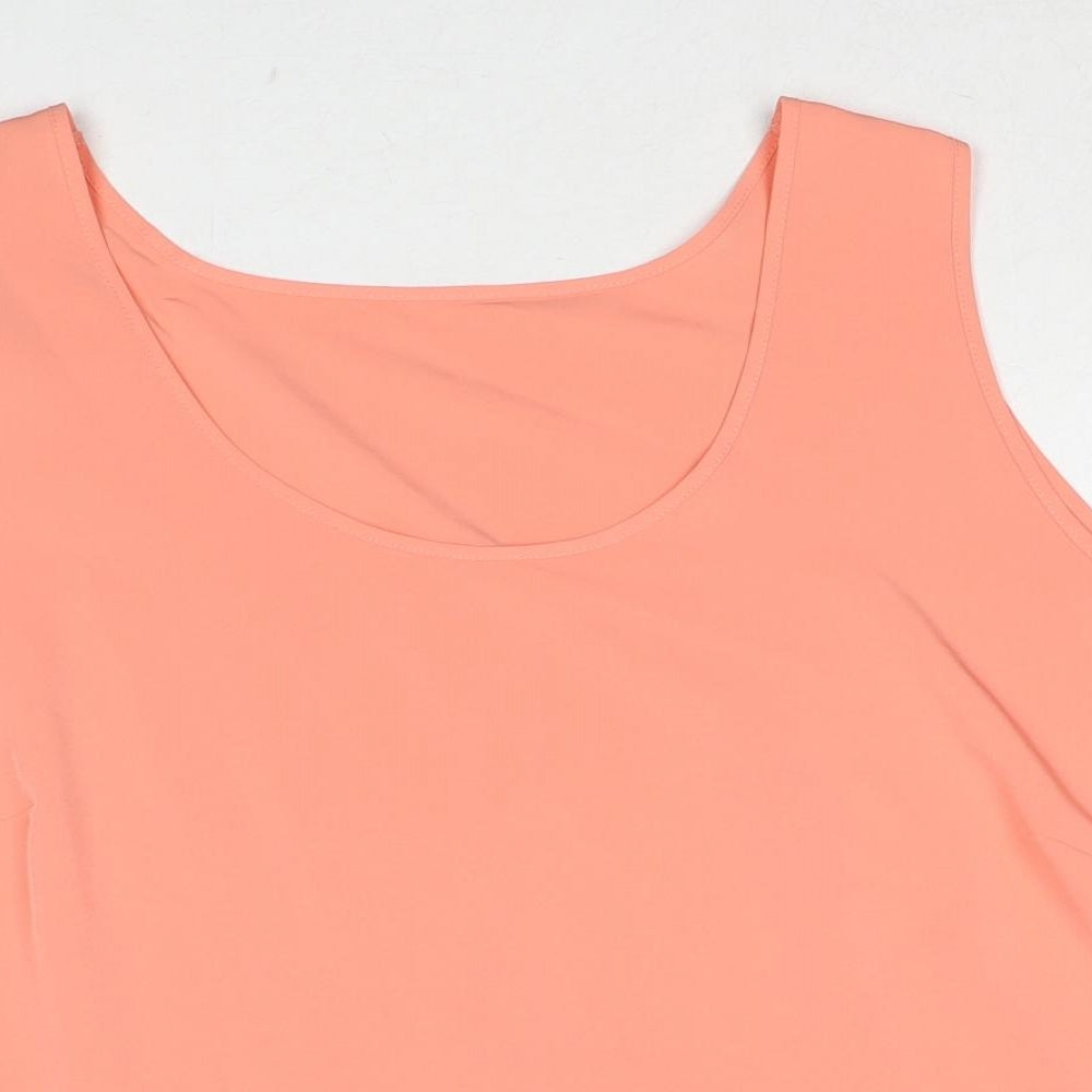 Womens UK Size 22 Marks and Spencer Pink Basic Tank