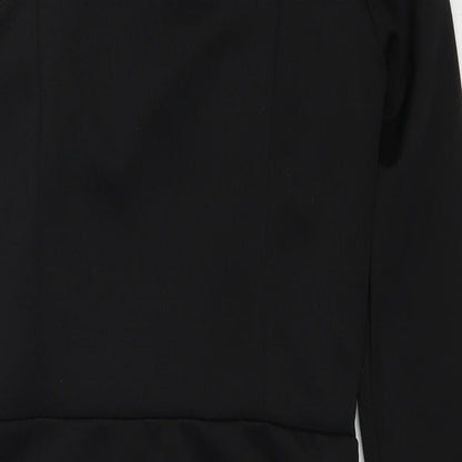 ASOS Womens Black Polyester Mini Size 8 One Shoulder Pullover
