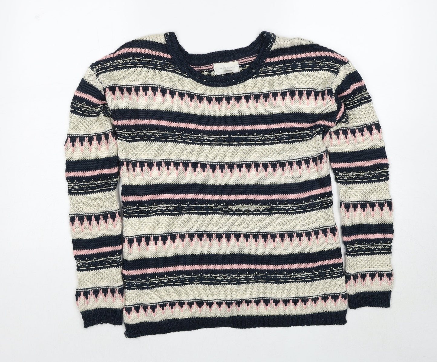 Womens UK Size M Springfield Multicoloured Pullover Jumper