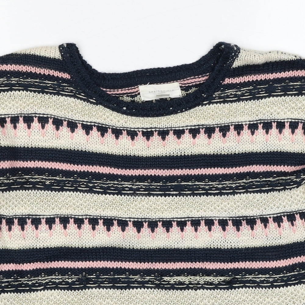 Womens UK Size M Springfield Multicoloured Pullover Jumper