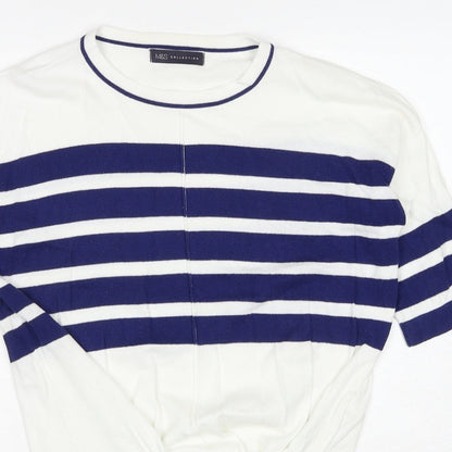 Womens UK Size S Marks and Spencer White Pullover Jumper
