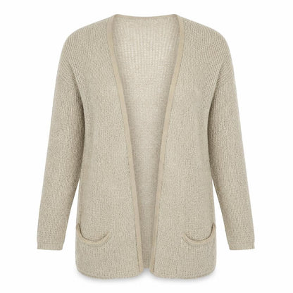 Womens UK Size S Boohoo Beige Cardigan Jumper