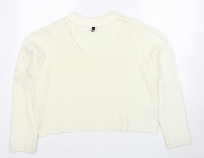 Womens UK Size M Divided by H&M Ivory Pullover Jumper