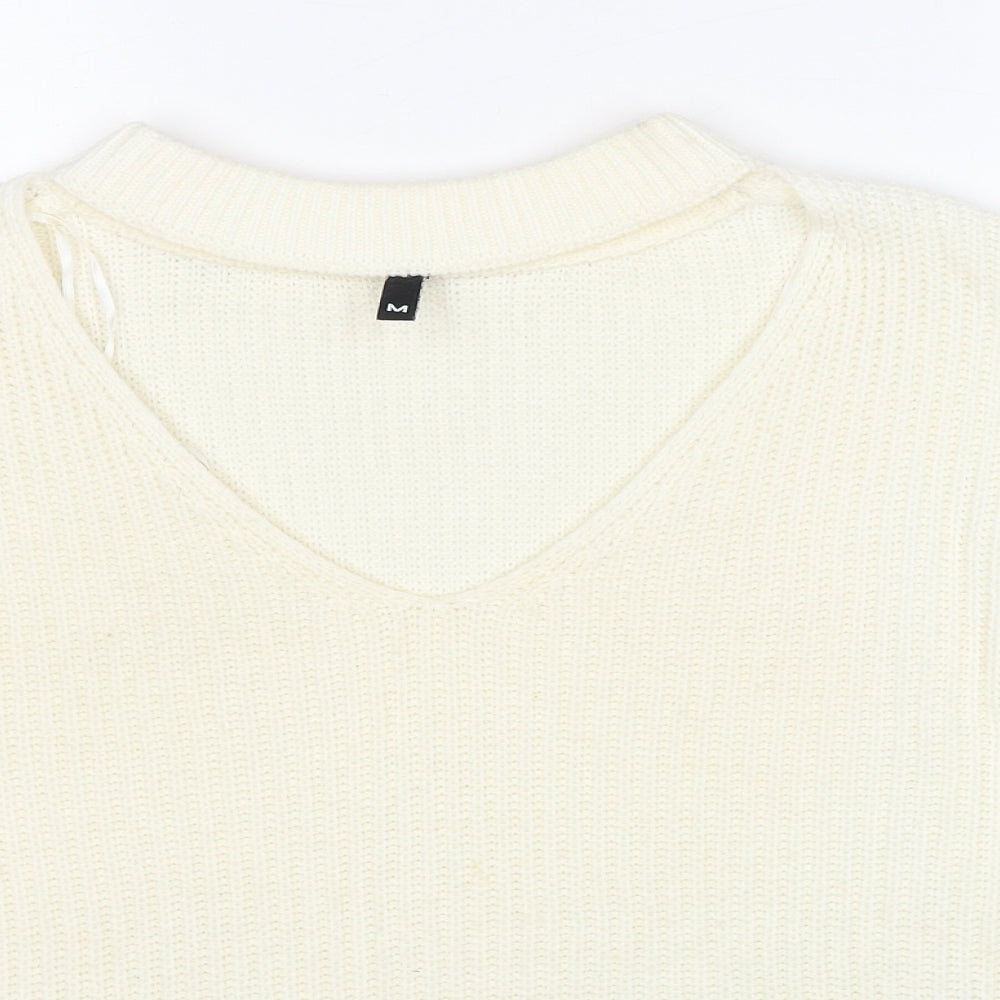 Womens UK Size M Divided by H&M Ivory Pullover Jumper