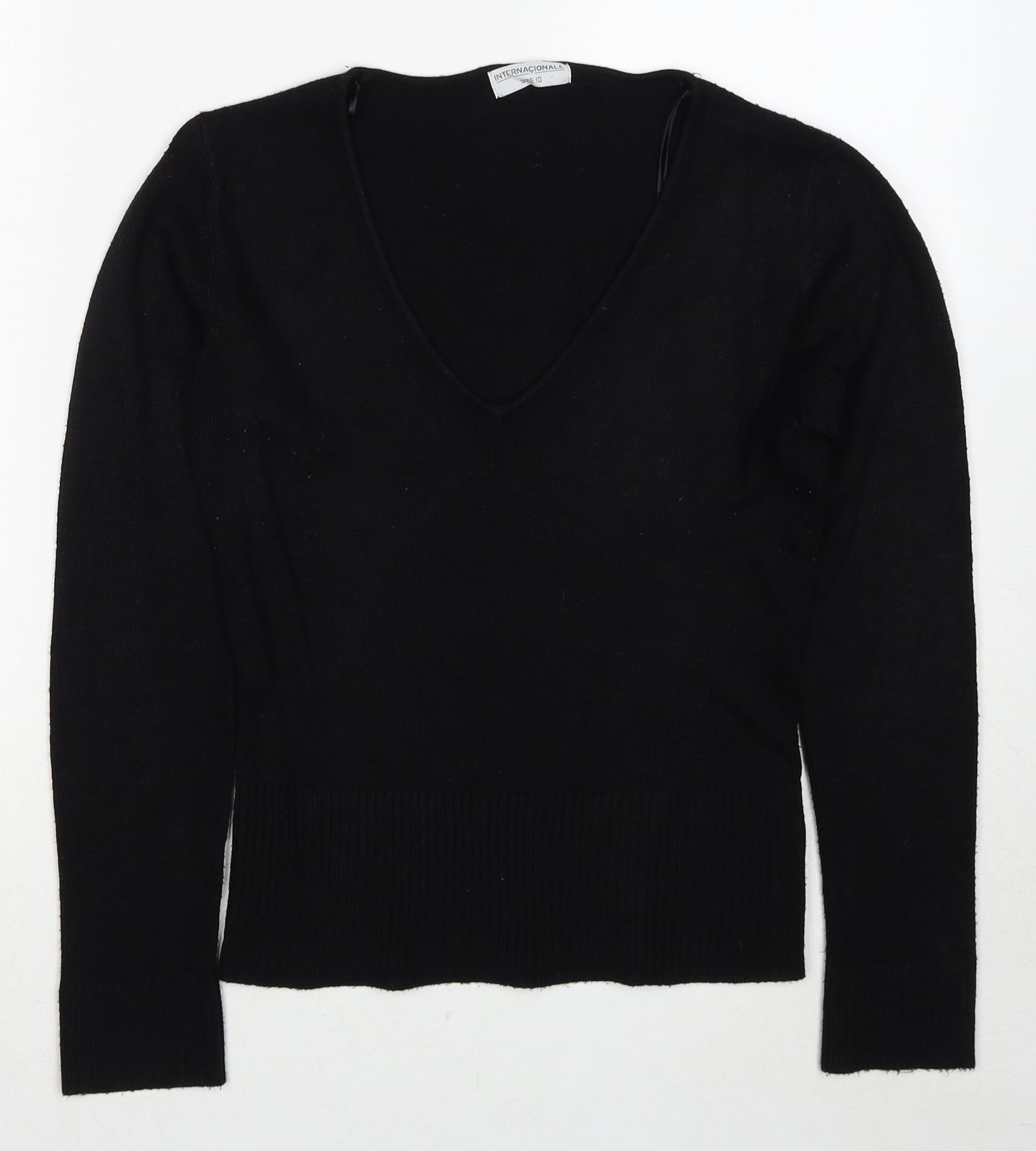 Womens UK Size 10 Internacionale Black Pullover Jumper