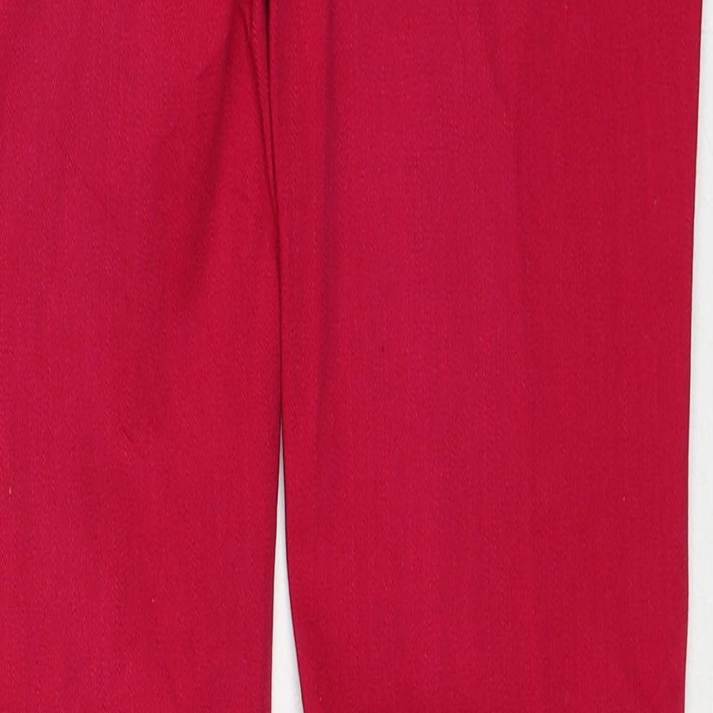 Crash One Girls Pink Cotton Skinny Jeans Size 12-13 Years Regular Zip