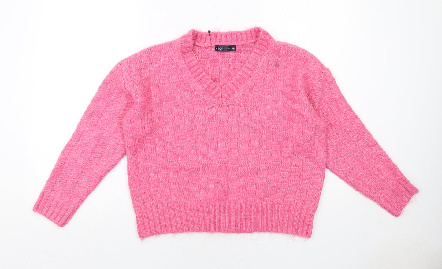 Womens UK Size M Marks and Spencer Pink Pullover Jumper